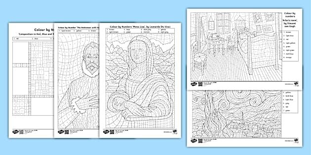 En Popüler Sayılarla Boyama Tabloları