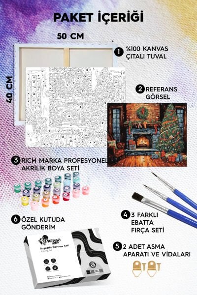 Yeni Yıl Sayılarla Boyama Seti