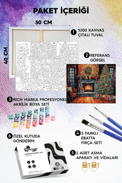 Yeni Yıl Sayılarla Boyama Seti