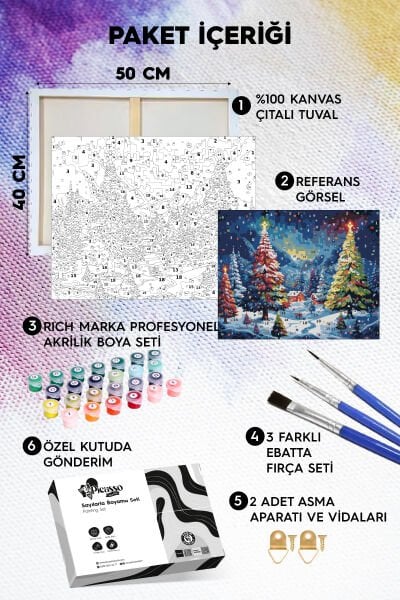 Yılbaşı Gecesi Sayılarla Boyama Seti