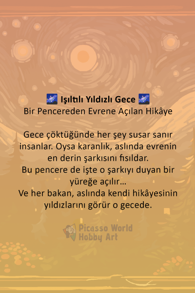 Işıltılı Yıldızlı Gece Sayılarla Boyama Seti