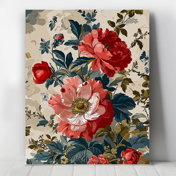 Güller Sayılarla Boyama Seti