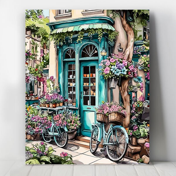 Çiçekci Dükkanı Sayılarla Boyama Seti