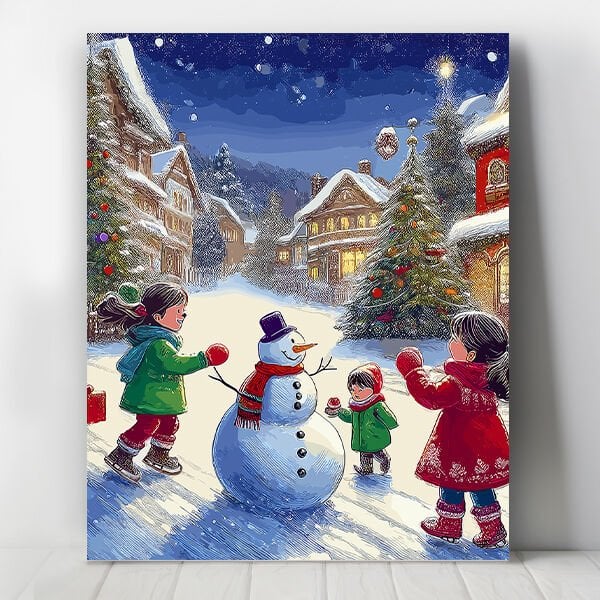 Neşeli Kartopu Oyunu Sayılarla Boyama Seti