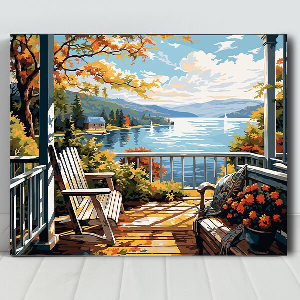 Huzurlu Göl Kenarı Sayılarla Boyama Seti