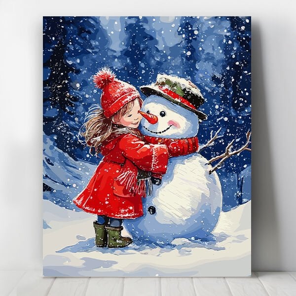 Neşeli Kış Sayılarla Boyama Seti