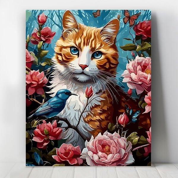 Melankolik Kedi Sayılarla Boyama Seti