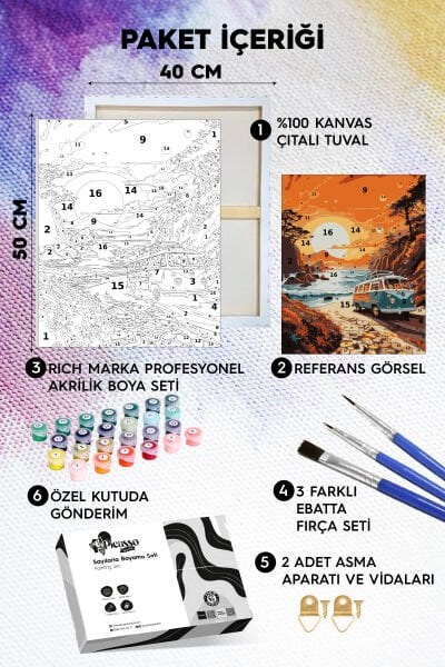 Huzur Adasında Vosvos Sayılarla Boyama Seti