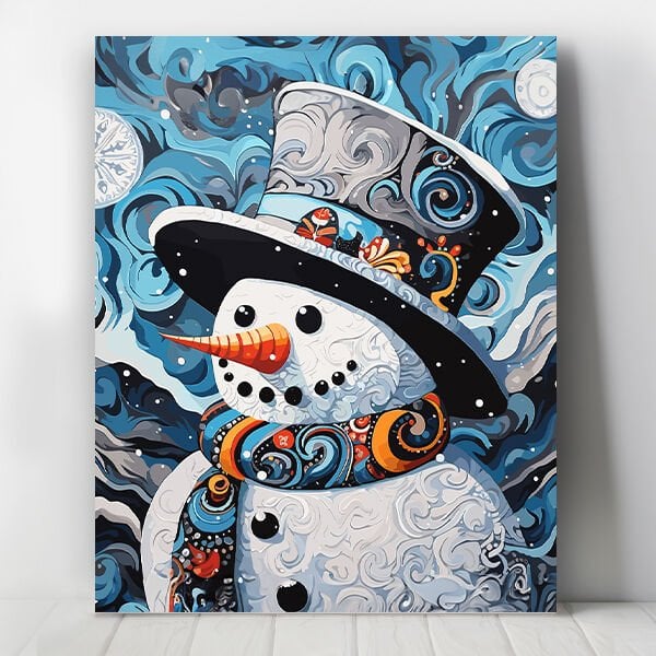 Neşeli Kardan Adam Sayılarla Boyama Seti