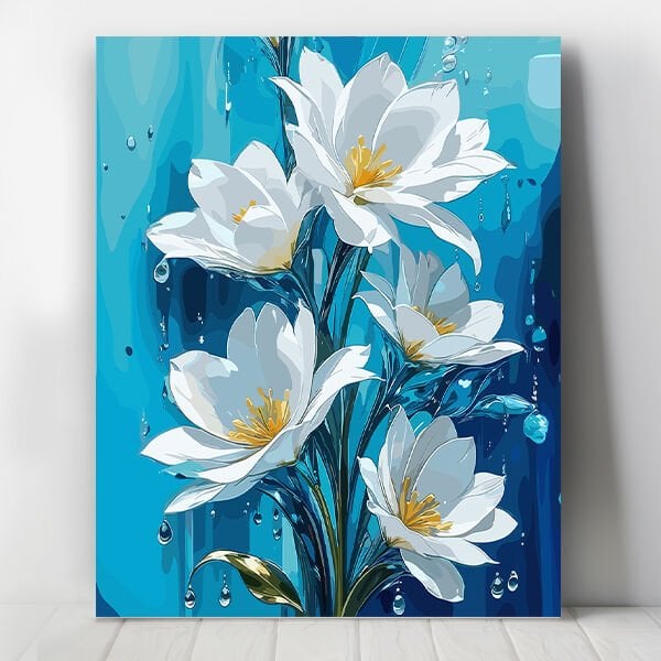 Kardelen Çiçeği Sayılarla Boyama Seti