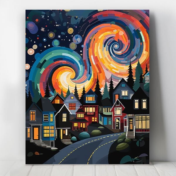 Şehrin Işıltısı Sayılarla Boyama Seti