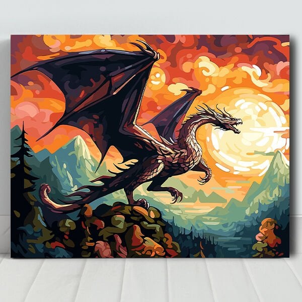 Ejderha Sayılarla Boyama Seti