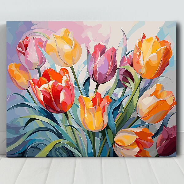 Laleler Sayılarla Boyama Seti