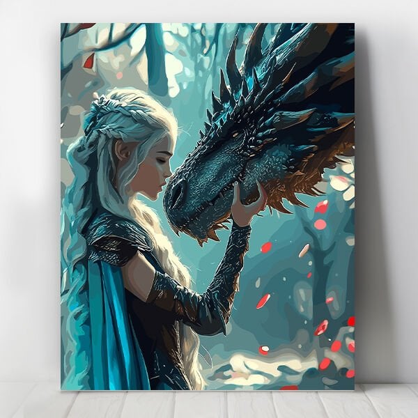 Khalesi Ve Ejderha Sayılarla Boyama Seti