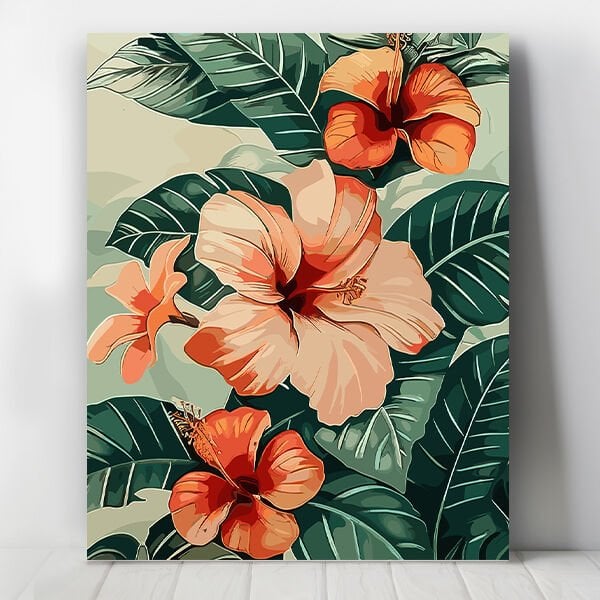 Sanatsal Ebegümeci Sayılarla Boyama Seti