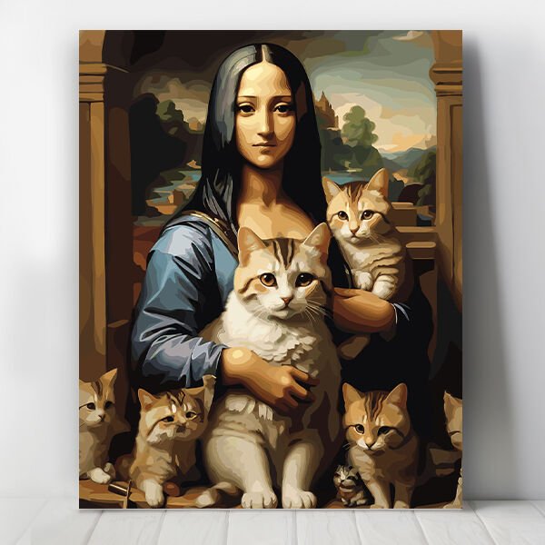 Kız Ve Kedileri Sayılarla Boyama Seti