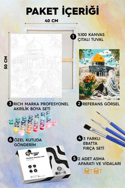 Kudüs'te Bahar Sayılarla Boyama Seti