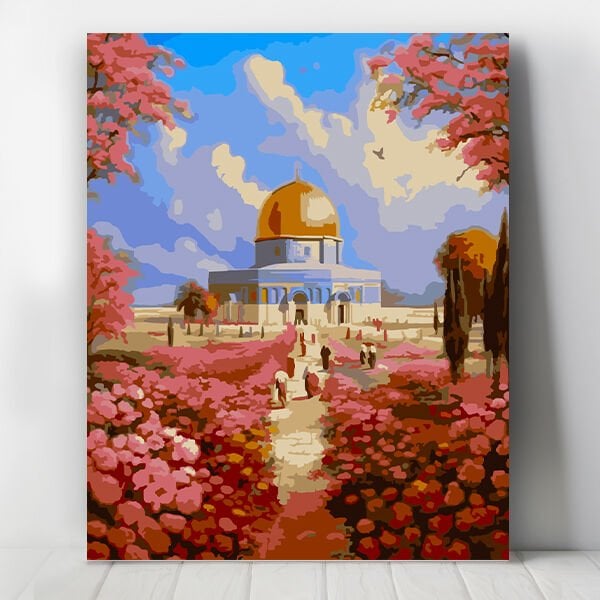 Mescid-i Aksa'da Çiçekler Sayılarla Boyama Seti