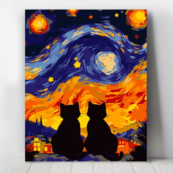 Kedilerin Aşkı Sayılarla Boyama Seti