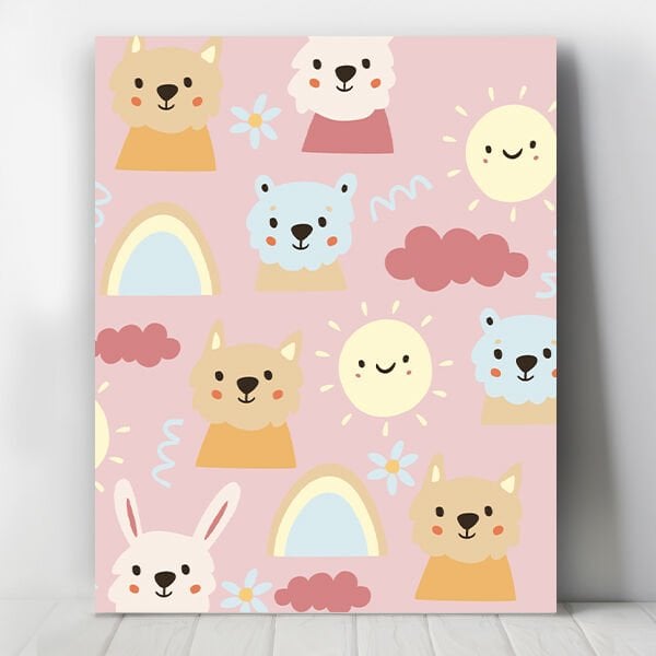 Neşeli Hayvanlar Sayılarla Boyama Seti