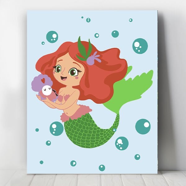 Deniz Kızı Sayılarla Boyama Seti