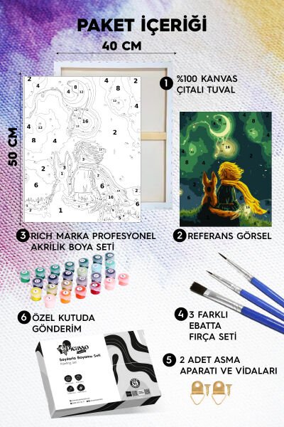 Tilki Ve KüçükPrens Sayılarla Boyama Seti