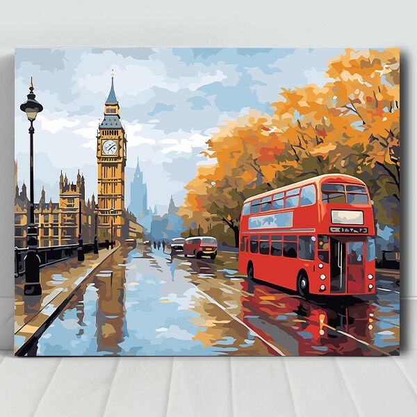 London Sonbahar Sayılarla Boyama Seti