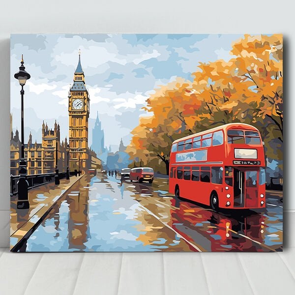 London Sonbahar Sayılarla Boyama Seti