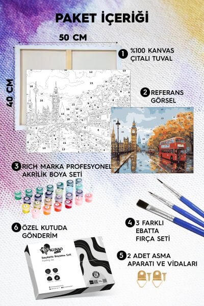 London Sonbahar Sayılarla Boyama Seti