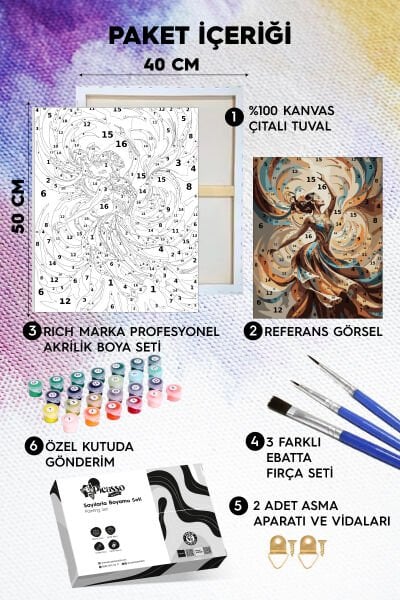 Asaletin Duruşu Sayılarla Boyama Seti