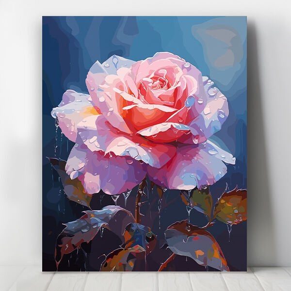 Yağmurda Gül Sayılarla Boyama Seti