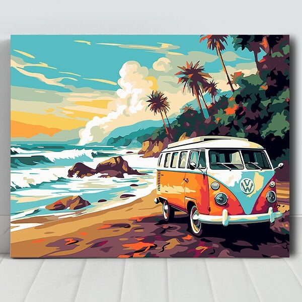 Deniz Kenarı Vosvos Sayılarla Boyama Seti