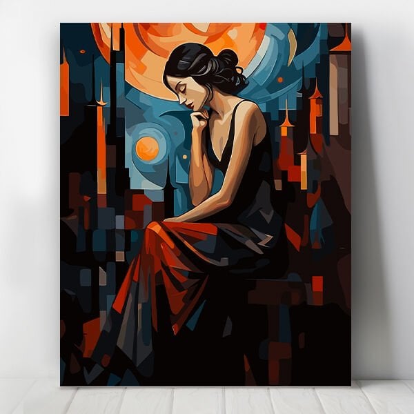 Hüzünlü Gece Sayılarla Boyama Seti