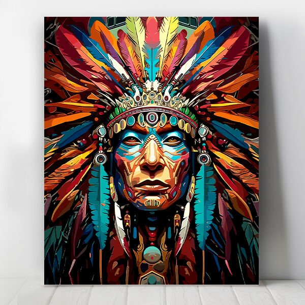 Kızılderili Sayılarla Boyama Seti