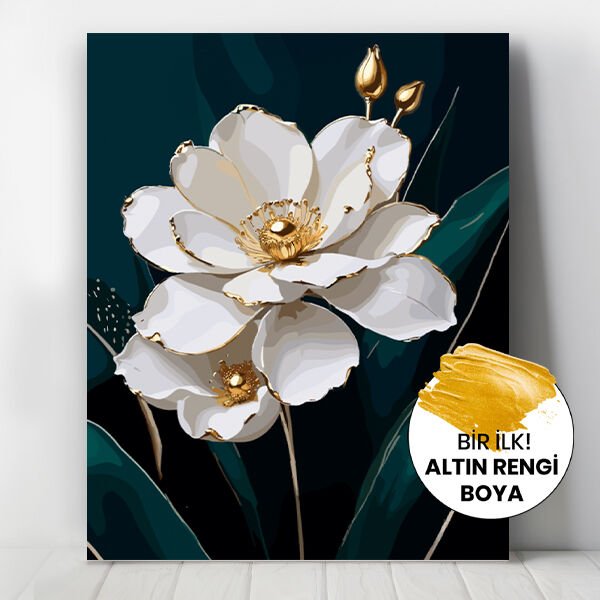 Altın Varaklı Altın Zarafet Sayılarla Boyama Seti