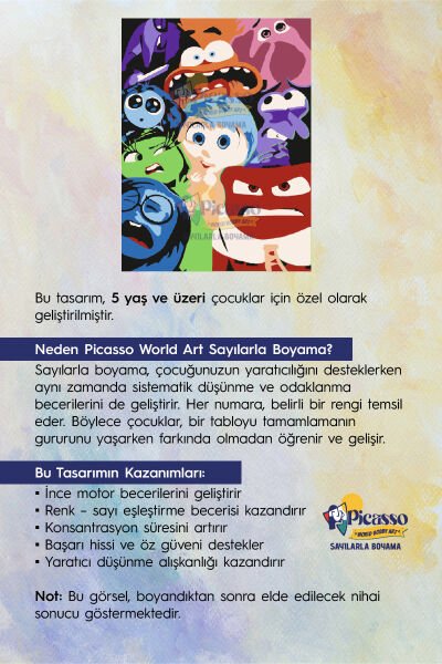 Ters Yüzün Duyguları Sayılarla Boyama Seti