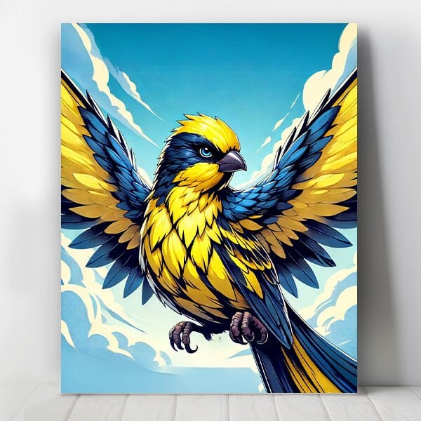 Sarı Kanarya Aşkına Sayılarla Boyama Seti