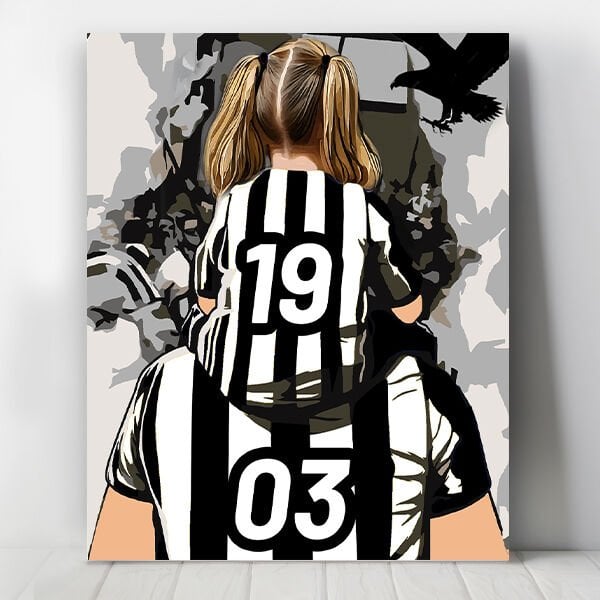 Siyah Beyaz Sevdamız Sayılarla Boyama Seti