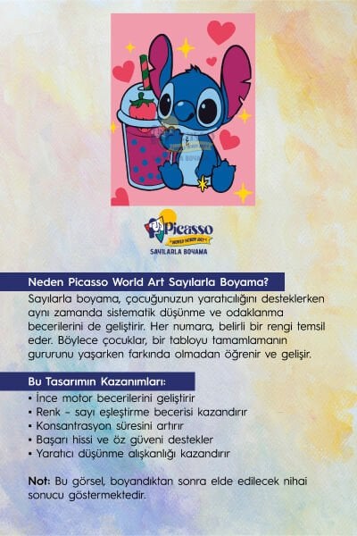 Stitch Sayılarla Boyama Seti