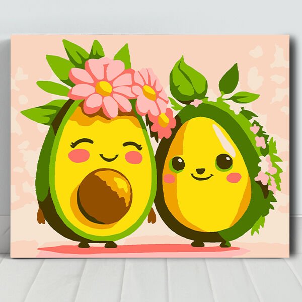Avokadolar Sayılarla Boyama Seti