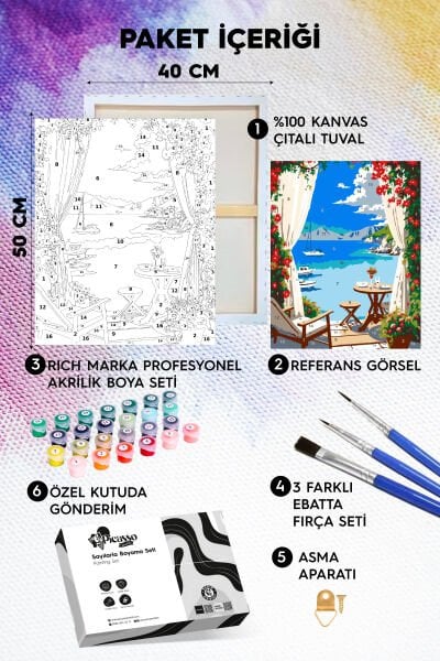 Yaza Merhaba Sayılarla Boyama Seti