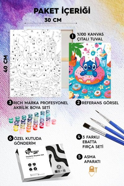 Stik Tatilde Sayılarla Boyama Seti