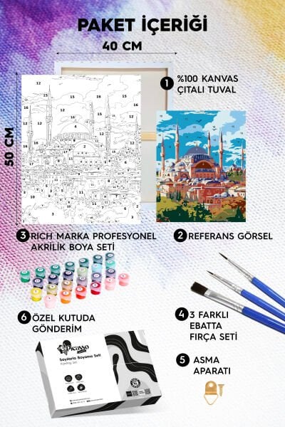 Ayasofya Sayılarla Boyama Seti