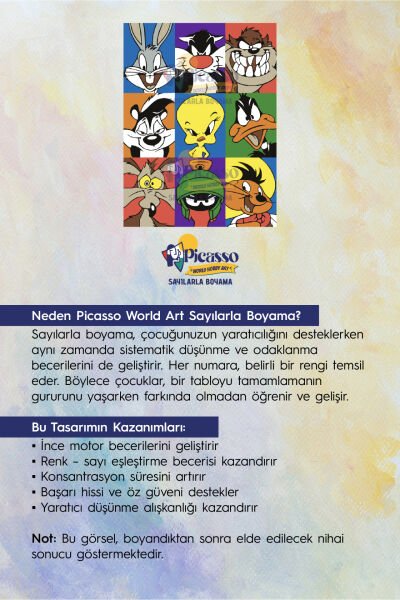 Sevimli Kahramanlar Sayılarla Boyama Seti