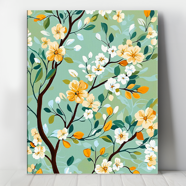 Bahar Dalı Sayılarla Boyama Seti