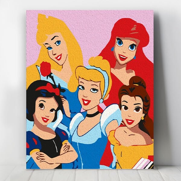 Prenses Kızlar Sayılarla Boyama Seti