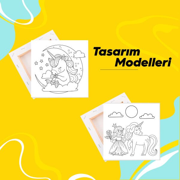 Kız Çocuk Boyama Seti ŞövaleHediyeli Sayılarla Boyama Seti