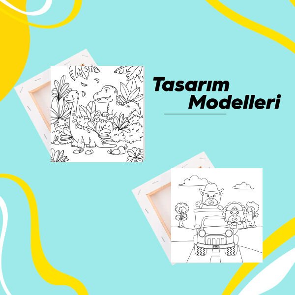 Erkek Çocuk Boyama Seti Şövale Hediyeli Sayılarla Boyama Seti