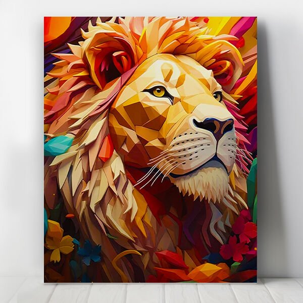 Aslan Figürlü Sayılarla Boyama Seti